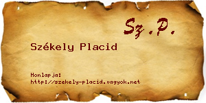 Székely Placid névjegykártya
